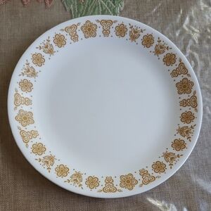 Corelle Vintage Gold Butterfly Dinnerware Plate